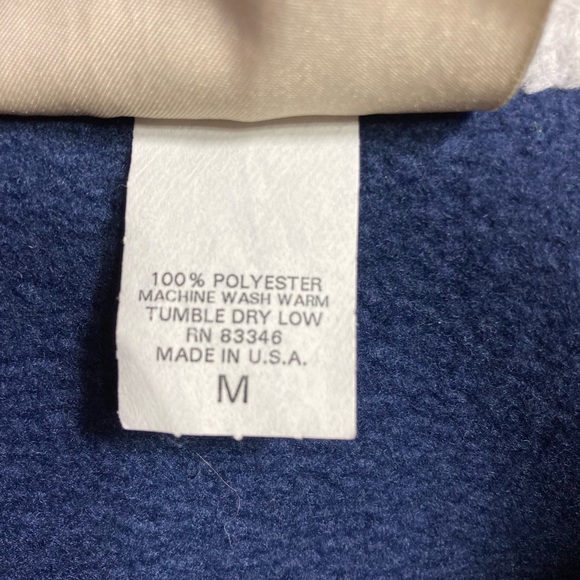 MOUNTAIN RIDGE MENS CLIMATE EQUIPMENT FLEECE PULLOVER JACKET NAVY BLUE SIZE MED - Picture 8 of 10